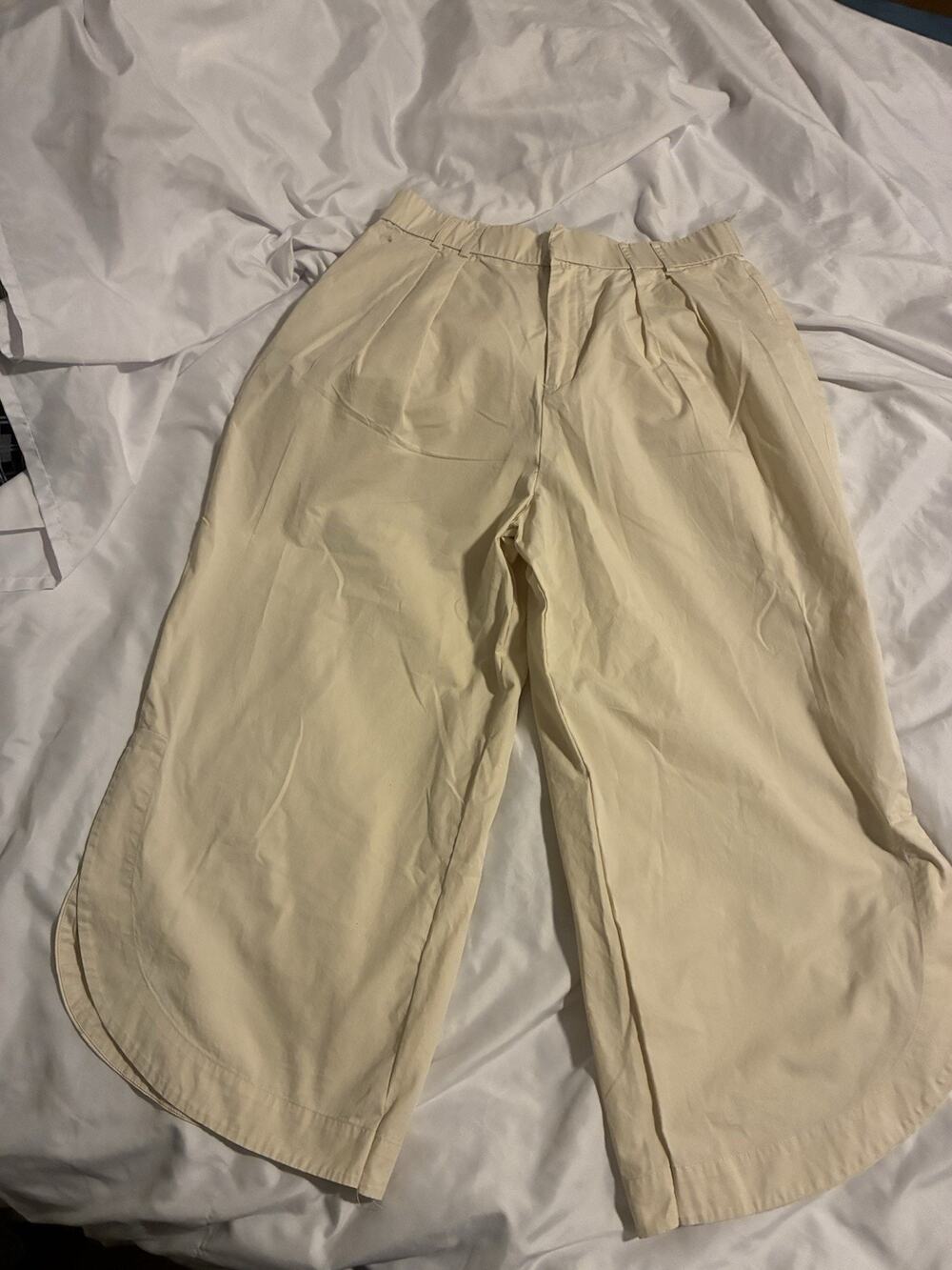 Anthropologie Mare Mare Curved-Hem Chino Neutral Pant Women’s Size Medium